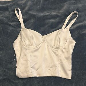 White corset top